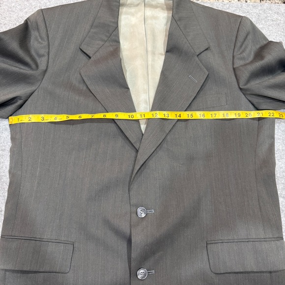 Hardwick Clothes Mens 42L Grey Pinstripe Suit Jacket Blazer Crafted‎ in USA - Picture 12 of 15